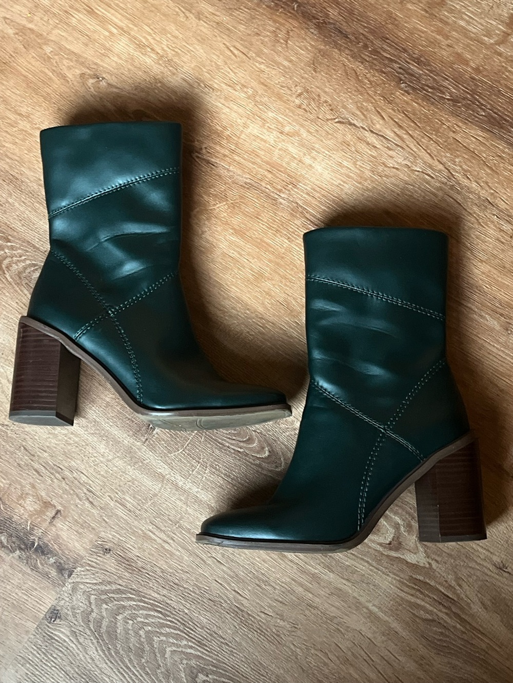 Franco Sarto Dark Green Knee High Boots | Y2K Fall Boots